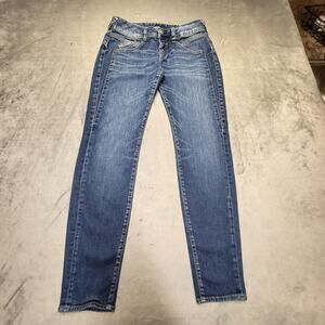 Herrlicher Gila Slim 5606 Jeans Womens 27x30 Blue Medium Wash Stretch Denim